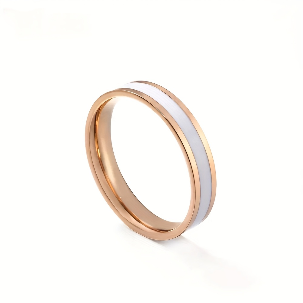 Rose Golden & Two Tone Ring for Women Minimalist Accessory